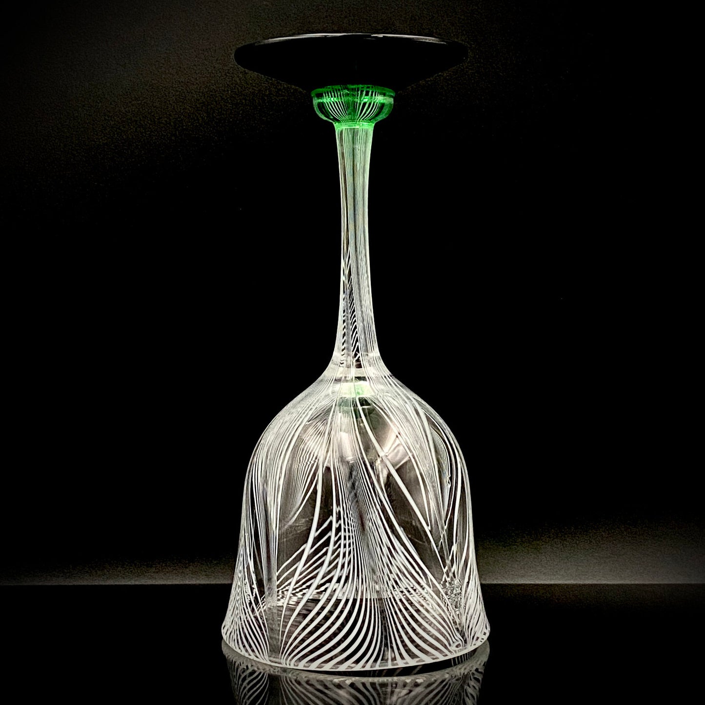 日本现代玻璃巨匠 石井康治 (Ishii Koji)  杰作 深海幻境 “海月” 长柄葡萄酒杯 #386