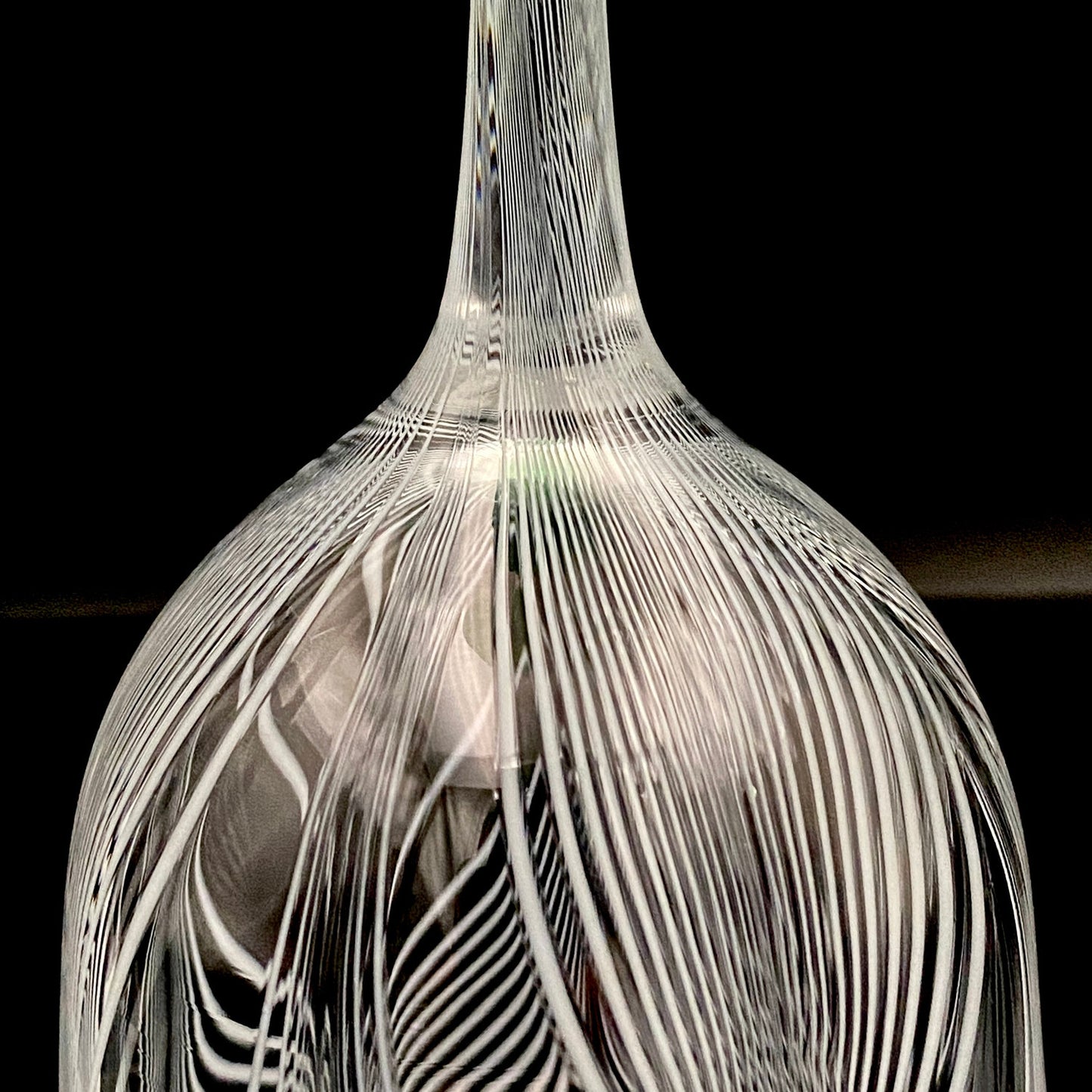 日本现代玻璃巨匠 石井康治 (Ishii Koji)  杰作 深海幻境 “海月” 长柄葡萄酒杯 #386
