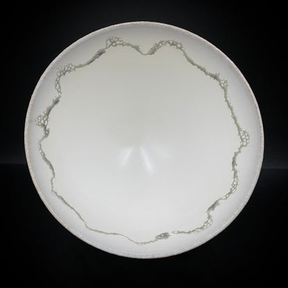 师从人间国宝清水卯一（Shimizu Uichi、父）、荣获松下奖 蓬莱窑 清水 保孝（Shimizu Yasutaka）作 白釉收缩窑变波纹茶碗 和风威士忌杯 #378