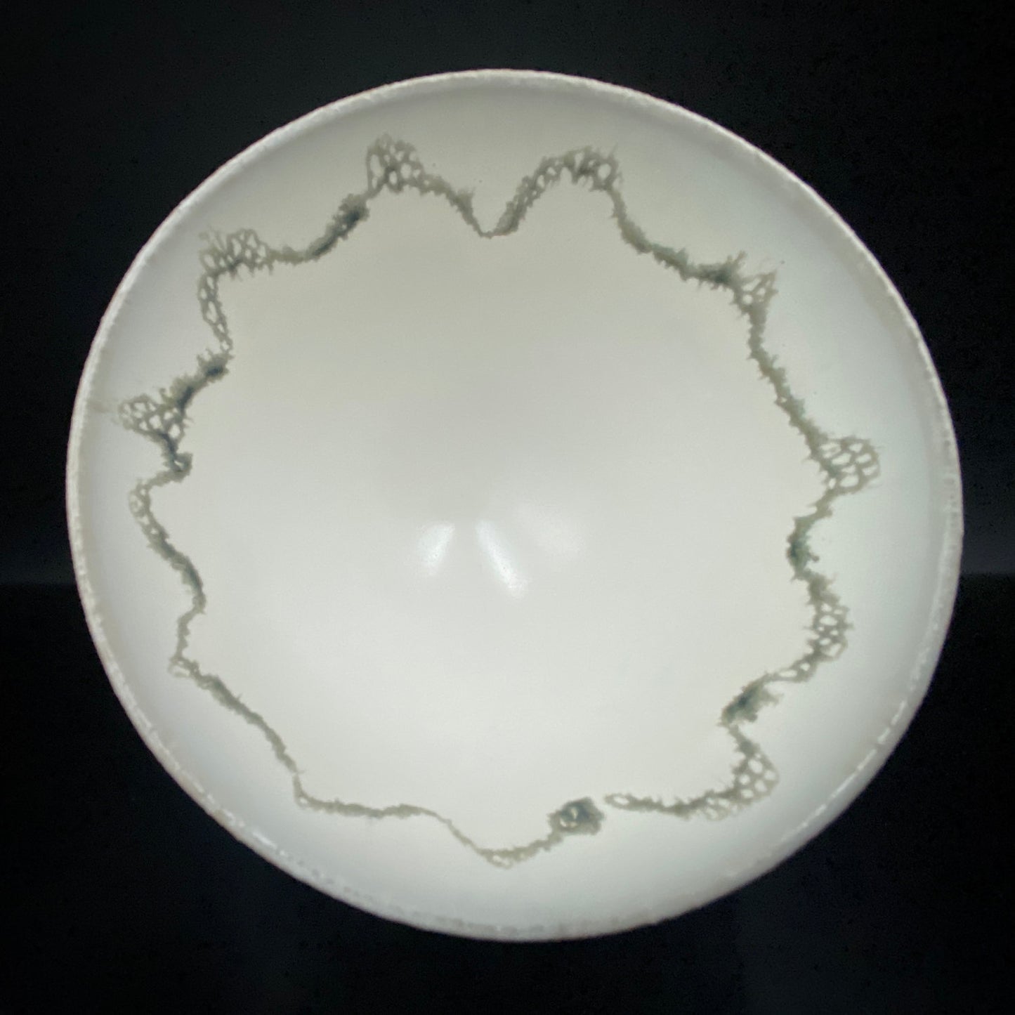 师从人间国宝清水卯一（Shimizu Uichi、父）、荣获松下奖 蓬莱窑 清水 保孝（Shimizu Yasutaka）作 白釉收缩窑变波纹茶碗 和风威士忌杯 #378