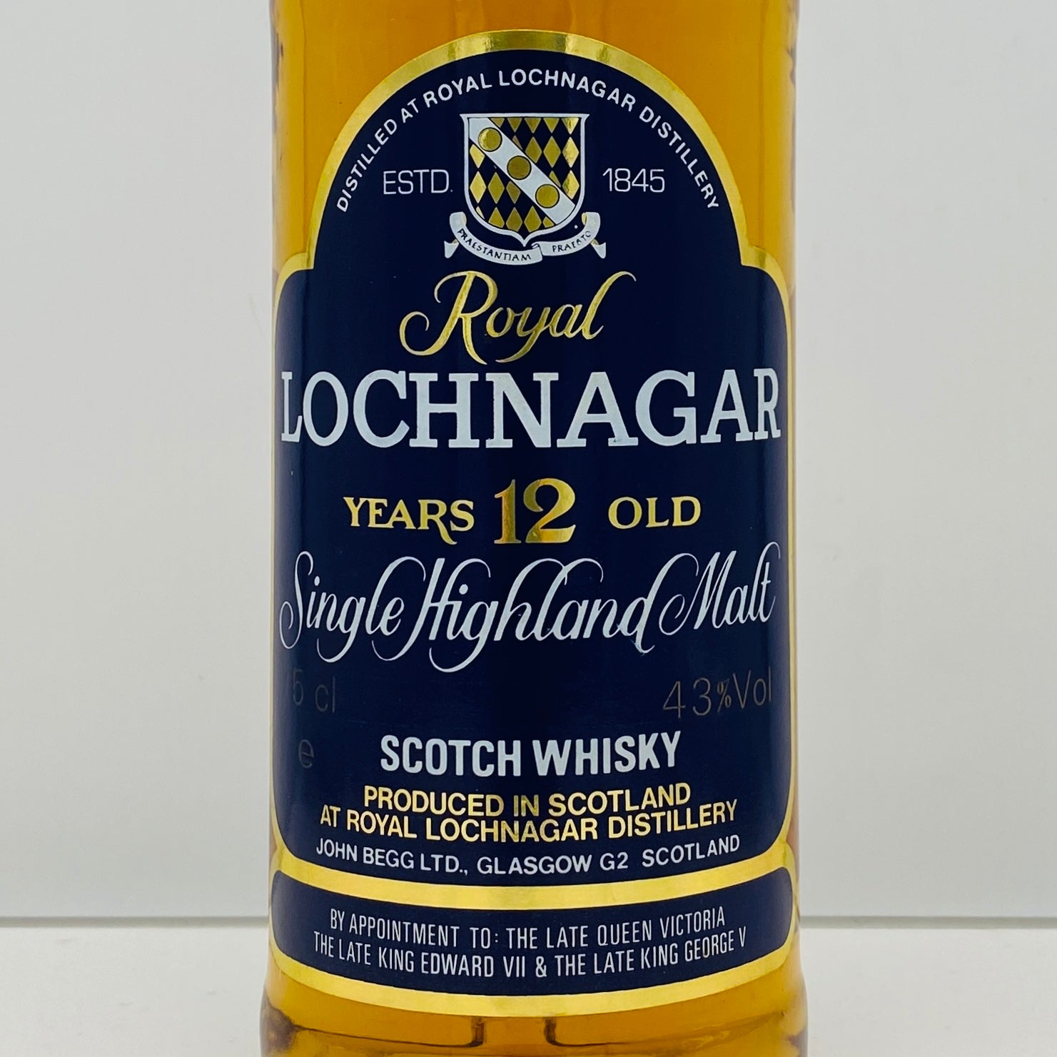 現地購入！　 LOCHNAGAR 12year 空瓶 1980年代流通、ロイヤルロッホナガー（ROYAL LOCHNAGAR）12年、750ml