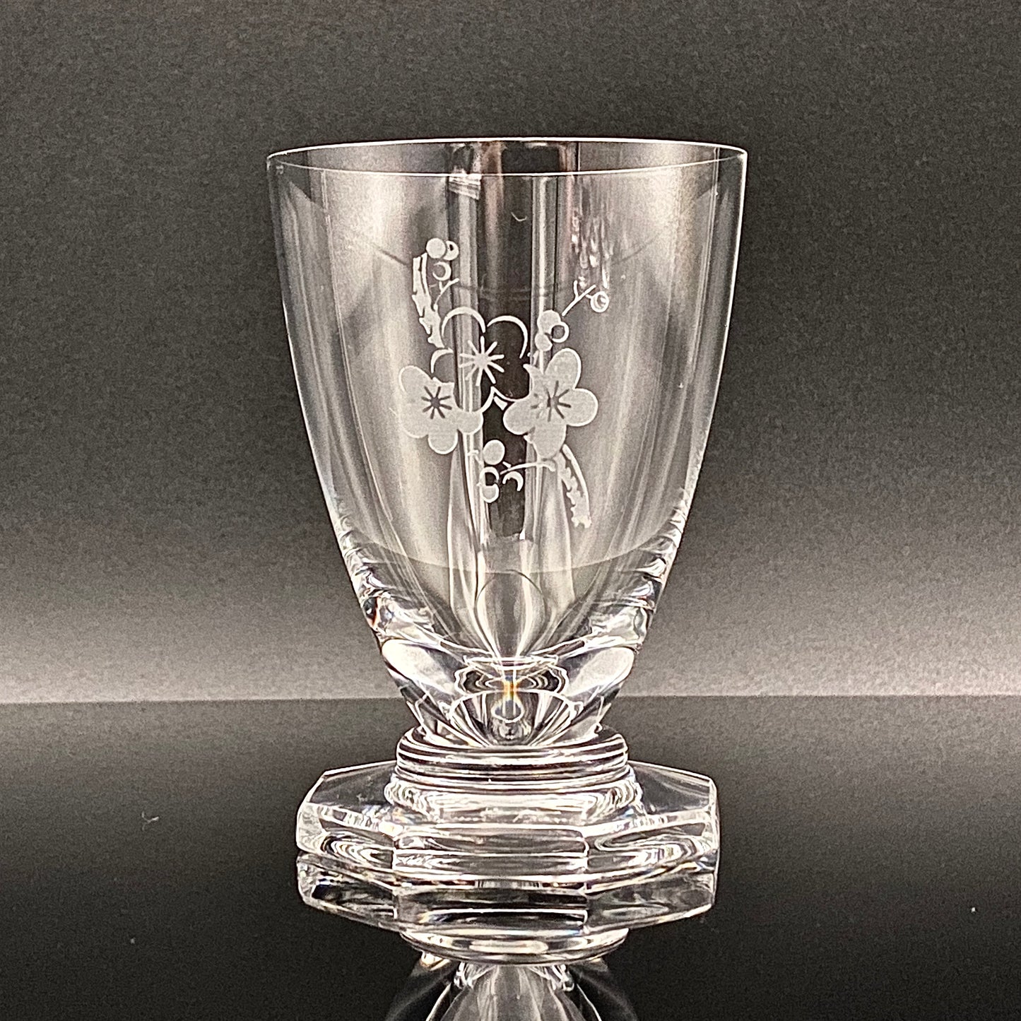 DAUM CRYSTAL（ドームクリスタル） Vette de Saison（ヴェット・ドゥ・セゾン） 花文彫刻 グラス6点セット #73