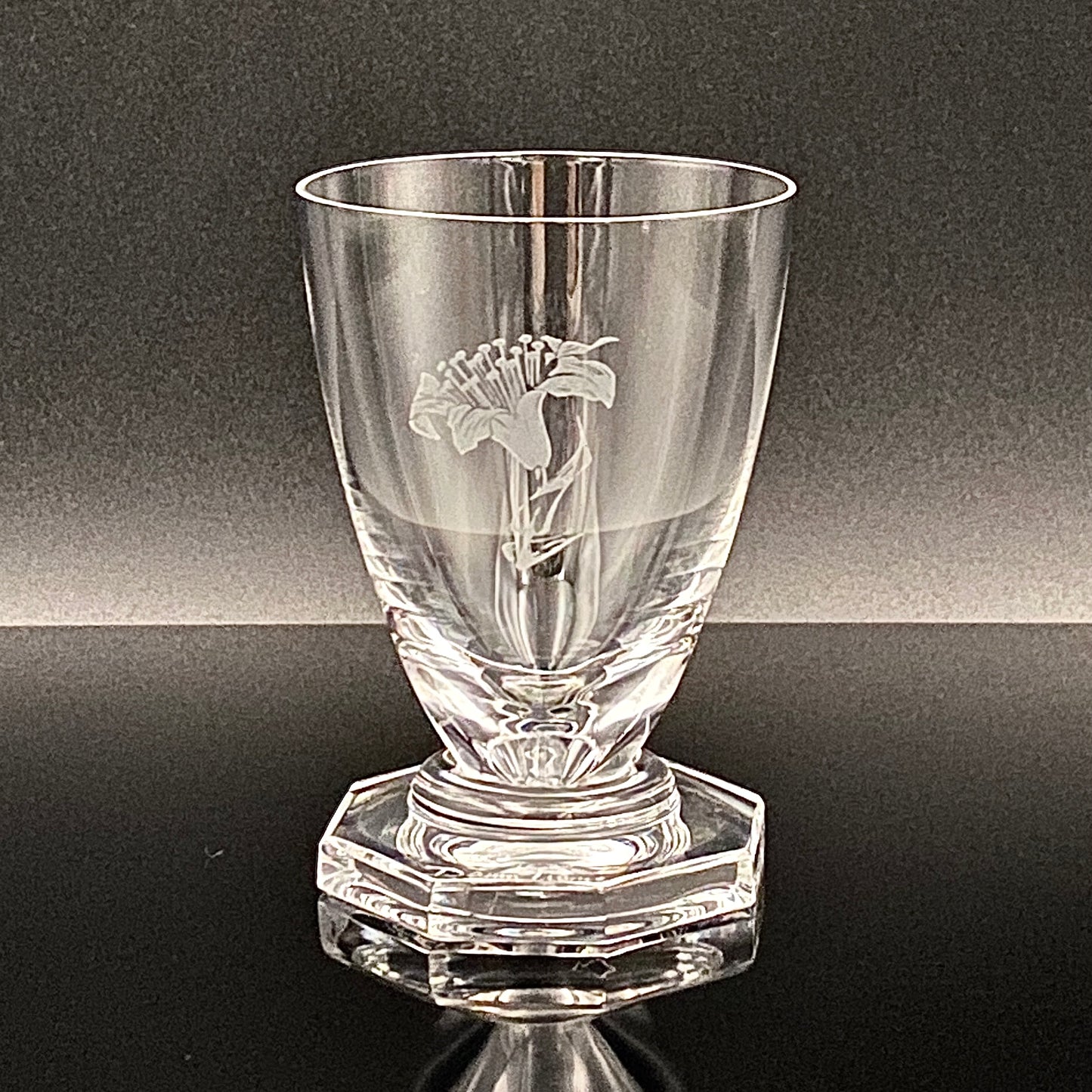 DAUM CRYSTAL（ドームクリスタル） Vette de Saison（ヴェット・ドゥ・セゾン） 花文彫刻 グラス6点セット #73