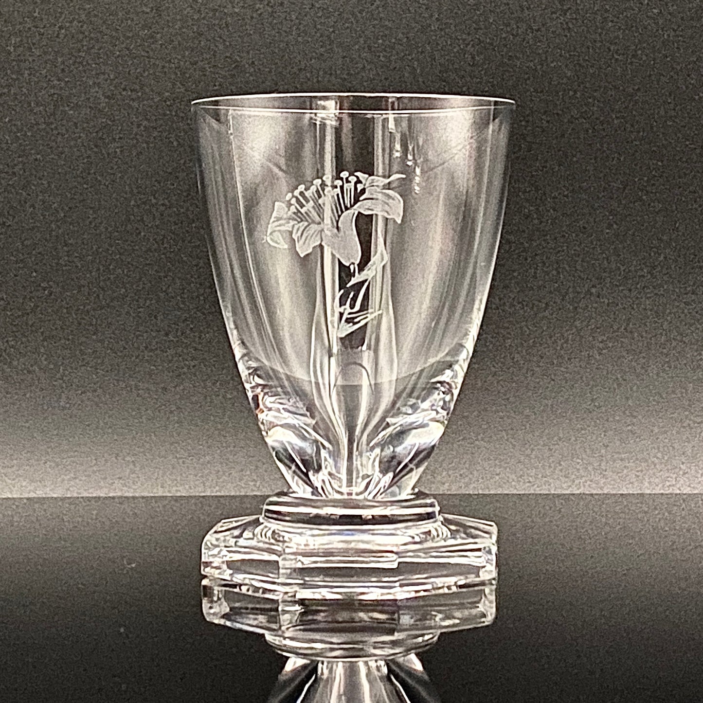 DAUM CRYSTAL（ドームクリスタル） Vette de Saison（ヴェット・ドゥ・セゾン） 花文彫刻 グラス6点セット #73