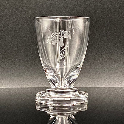 DAUM CRYSTAL（ドームクリスタル） Vette de Saison（ヴェット・ドゥ・セゾン） 花文彫刻 グラス6点セット #73