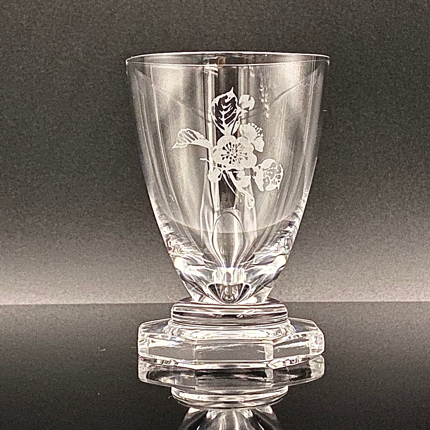 DAUM CRYSTAL（ドームクリスタル） Vette de Saison（ヴェット・ドゥ・セゾン） 花文彫刻 グラス6点セット #73