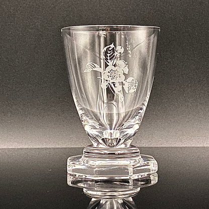 DAUM CRYSTAL（ドームクリスタル） Vette de Saison（ヴェット・ドゥ・セゾン） 花文彫刻 グラス6点セット #73