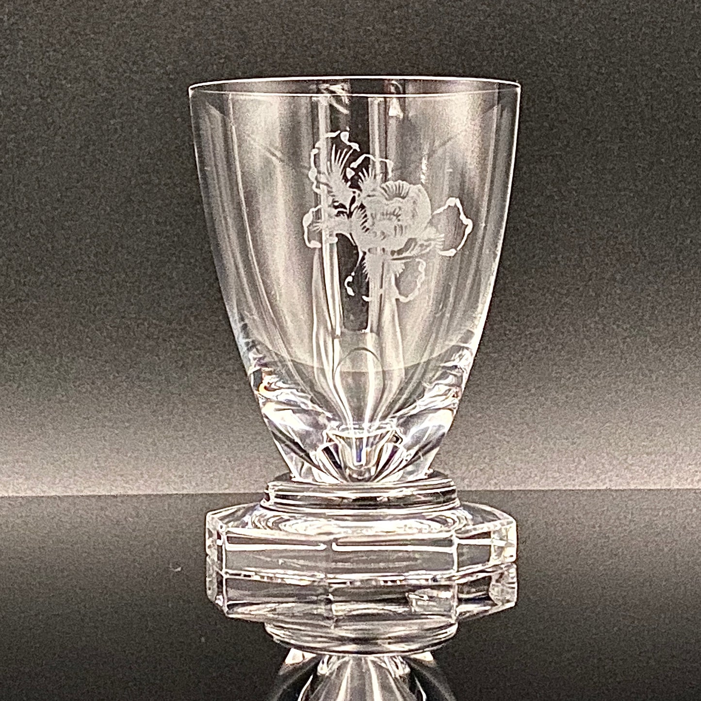 DAUM CRYSTAL（ドームクリスタル） Vette de Saison（ヴェット・ドゥ・セゾン） 花文彫刻 グラス6点セット #73