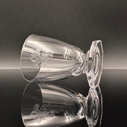 DAUM CRYSTAL（ドームクリスタル） Vette de Saison（ヴェット・ドゥ・セゾン） 花文彫刻 グラス6点セット #73