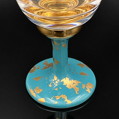 有田焼 南山窯 陶器とガラスの融合 馬上盃ペアセット #76