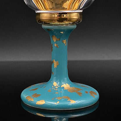 有田焼 南山窯 陶器とガラスの融合 馬上盃ペアセット #76