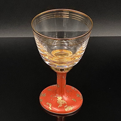 有田焼 南山窯 陶器とガラスの融合 馬上盃ペアセット #76