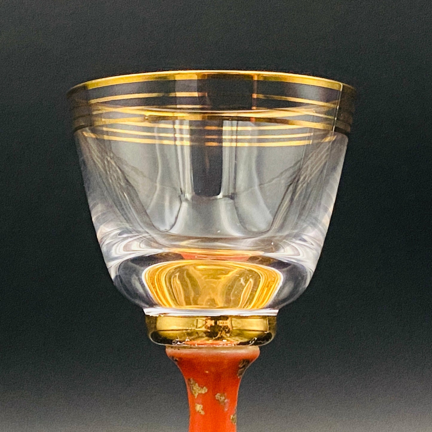 有田焼 南山窯 陶器とガラスの融合 馬上盃ペアセット #76