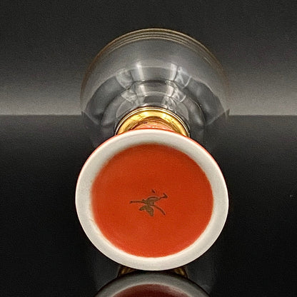 有田焼 南山窯 陶器とガラスの融合 馬上盃ペアセット #76