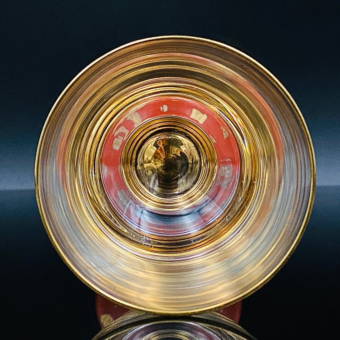 有田焼 南山窯 陶器とガラスの融合 馬上盃ペアセット #76