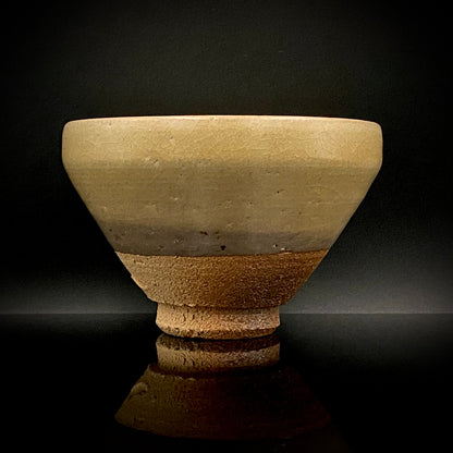 瀬戸市指定無形文化財 陶芸灰釉技法保持者 太子窯 鈴木八郎 作 灰釉天目茶盃 抹茶碗 酒器 和のロックグラス #393