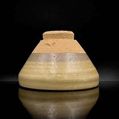 瀬戸市指定無形文化財 陶芸灰釉技法保持者 太子窯 鈴木八郎 作 灰釉天目茶盃 抹茶碗 酒器 和のロックグラス #393