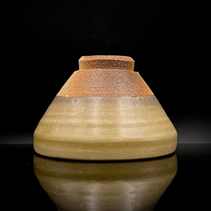 瀬戸市指定無形文化財 陶芸灰釉技法保持者 太子窯 鈴木八郎 作 灰釉天目茶盃 抹茶碗 酒器 和のロックグラス #393