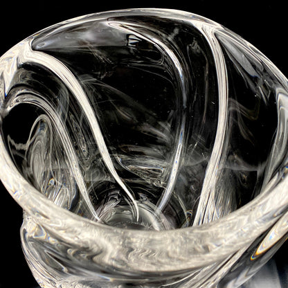 岩田 藤七 作 『玄』手吹き硝子クリスタル ワインクーラー、アイスボウル、晩年の最高傑作 大型作品  #74