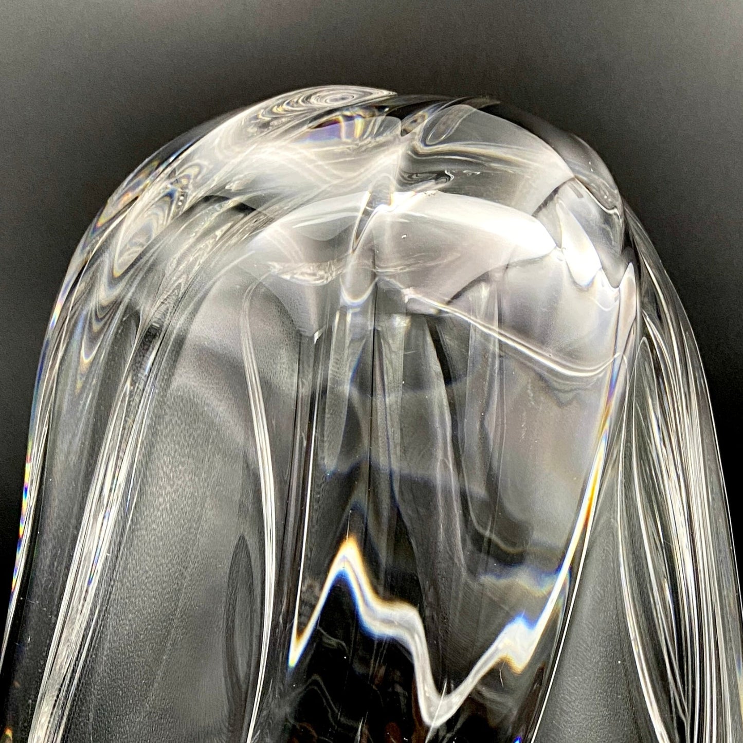 岩田 藤七 作 『玄』手吹き硝子クリスタル ワインクーラー、アイスボウル、晩年の最高傑作 大型作品  #74