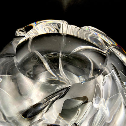 岩田 藤七 作 『玄』手吹き硝子クリスタル ワインクーラー、アイスボウル、晩年の最高傑作 大型作品  #74