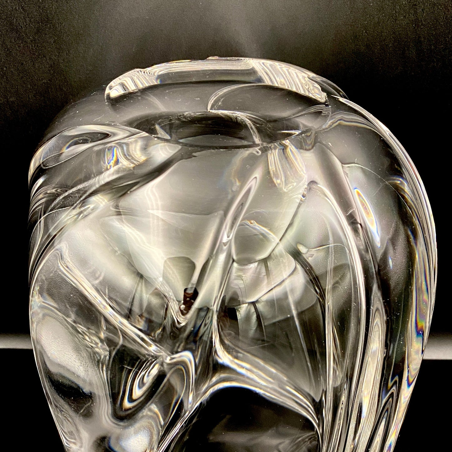 岩田 藤七 作 『玄』手吹き硝子クリスタル ワインクーラー、アイスボウル、晩年の最高傑作 大型作品  #74