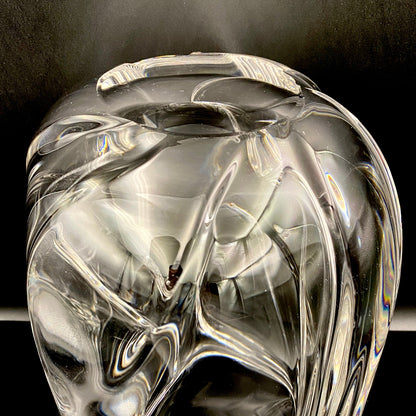 岩田 藤七 作 『玄』手吹き硝子クリスタル ワインクーラー、アイスボウル、晩年の最高傑作 大型作品  #74