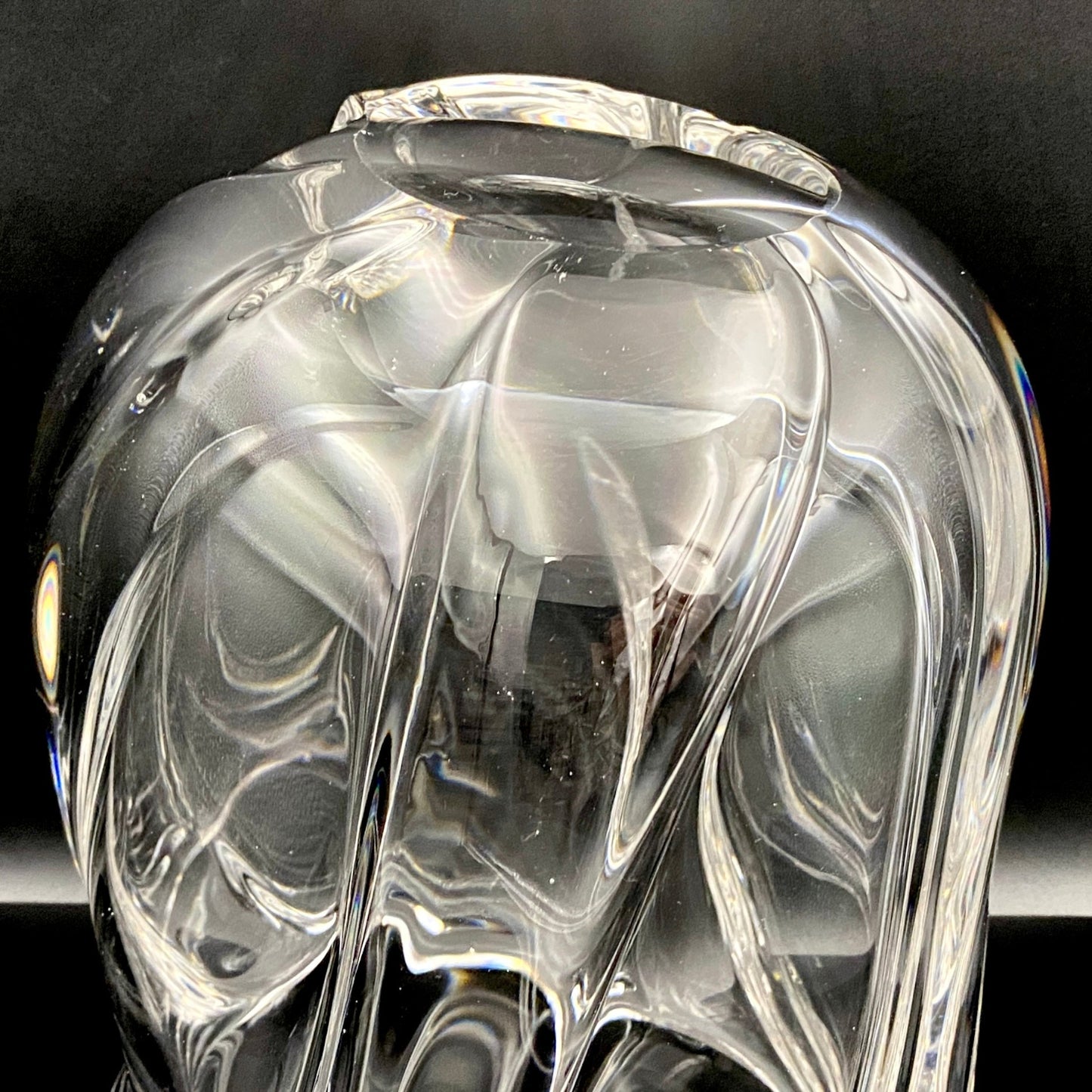 岩田 藤七 作 『玄』手吹き硝子クリスタル ワインクーラー、アイスボウル、晩年の最高傑作 大型作品  #74