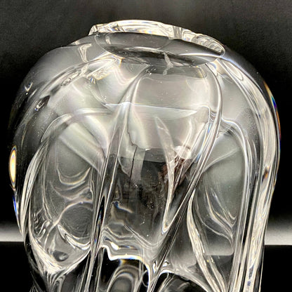 岩田 藤七 作 『玄』手吹き硝子クリスタル ワインクーラー、アイスボウル、晩年の最高傑作 大型作品  #74