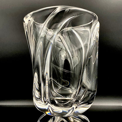 岩田 藤七 作 『玄』手吹き硝子クリスタル ワインクーラー、アイスボウル、晩年の最高傑作 大型作品  #74