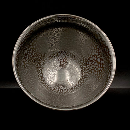 瀬戸 斧吉四代目 加藤 恭博 作 油滴天目茶碗 抹茶碗 酒器 和のロックグラス #396