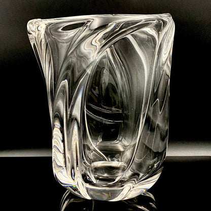 岩田 藤七 作 『玄』手吹き硝子クリスタル ワインクーラー、アイスボウル、晩年の最高傑作 大型作品  #74