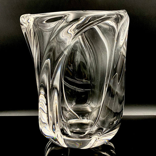 岩田 藤七 作 『玄』手吹き硝子クリスタル ワインクーラー、アイスボウル、晩年の最高傑作 大型作品  #74