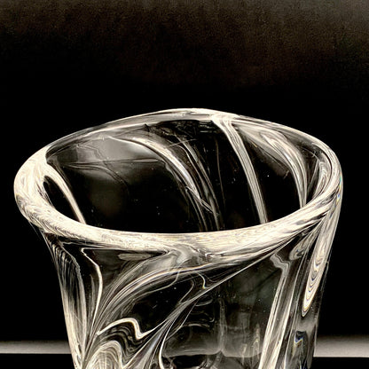 岩田 藤七 作 『玄』手吹き硝子クリスタル ワインクーラー、アイスボウル、晩年の最高傑作 大型作品  #74