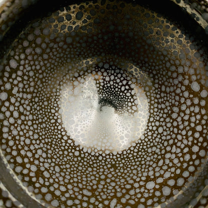 瀬戸 斧吉四代目 加藤 恭博 作 油滴天目茶碗 抹茶碗 酒器 和のロックグラス #396