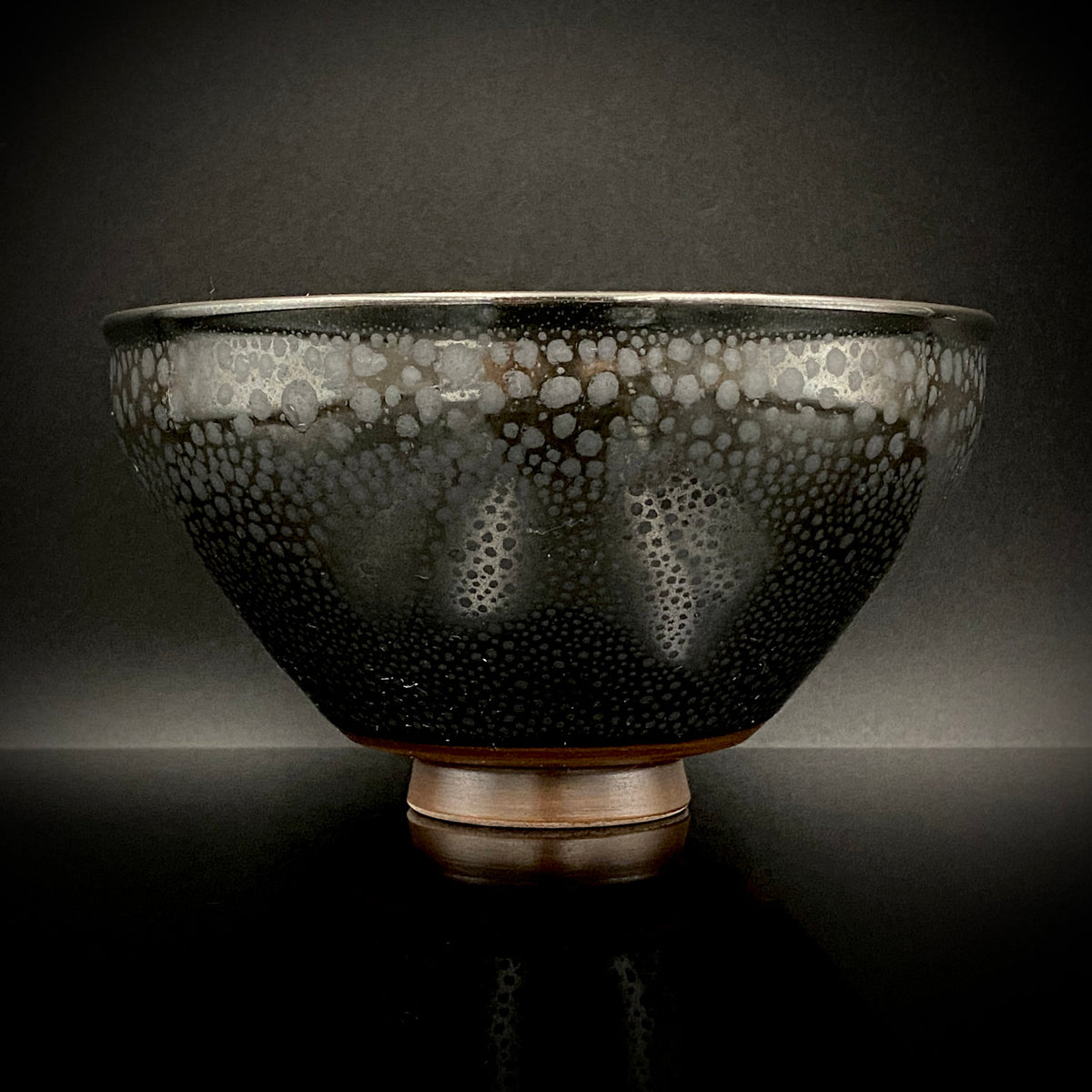 瀬戸 斧吉四代目 加藤 恭博 作 油滴天目茶碗 抹茶碗 酒器 和のロックグラス #396