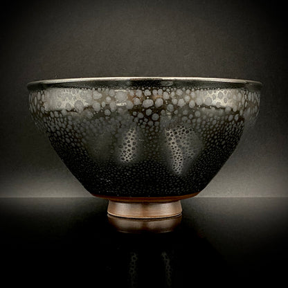 瀬戸 斧吉四代目 加藤 恭博 作 油滴天目茶碗 抹茶碗 酒器 和のロックグラス #396