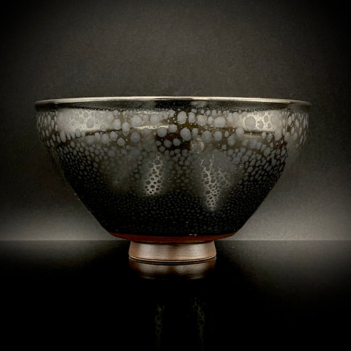 瀬戸 斧吉四代目 加藤 恭博 作 油滴天目茶碗 抹茶碗 酒器 和のロックグラス #396