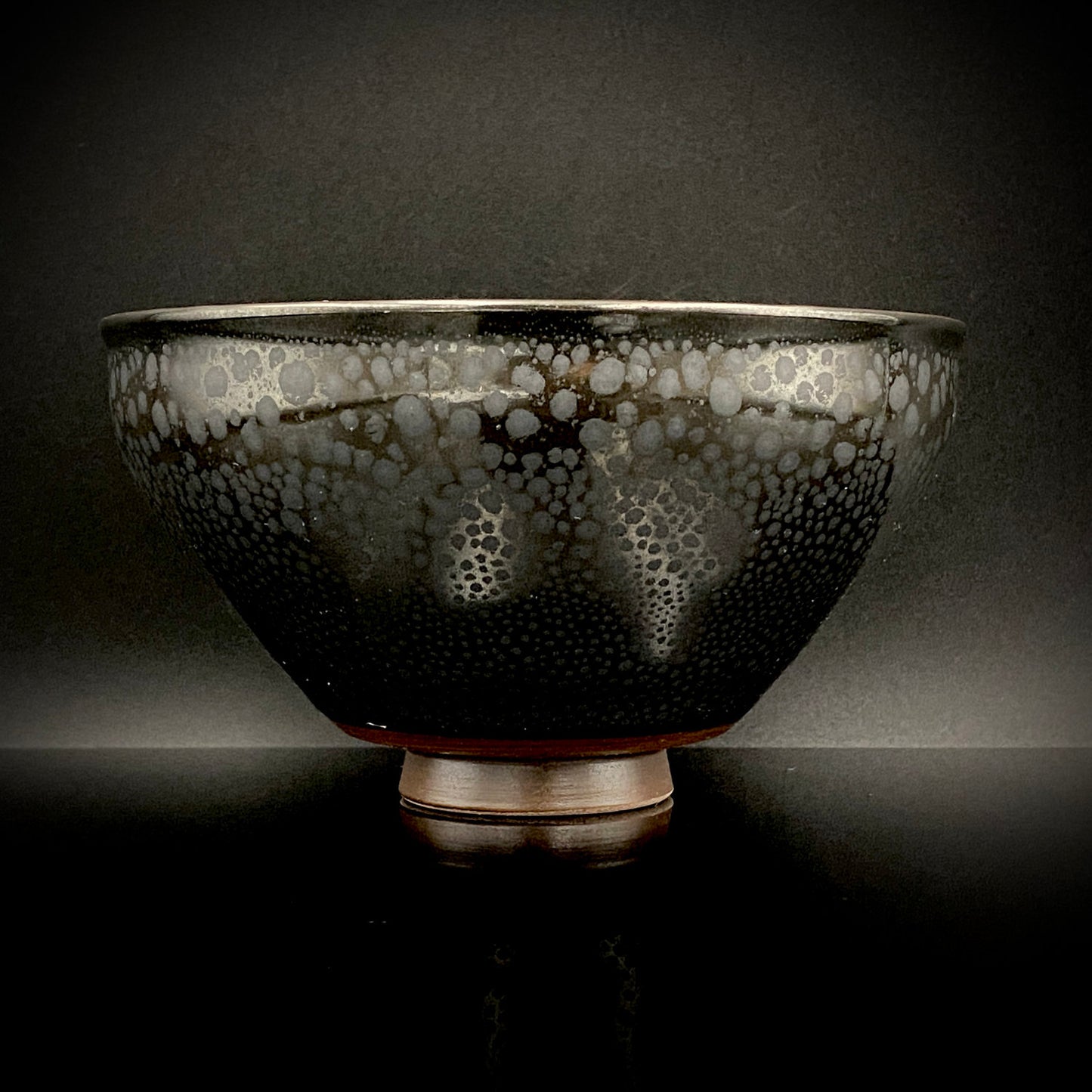 瀬戸 斧吉四代目 加藤 恭博 作 油滴天目茶碗 抹茶碗 酒器 和のロックグラス #396
