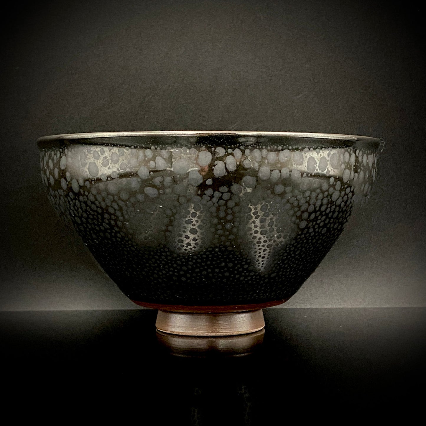 瀬戸 斧吉四代目 加藤 恭博 作 油滴天目茶碗 抹茶碗 酒器 和のロックグラス #396