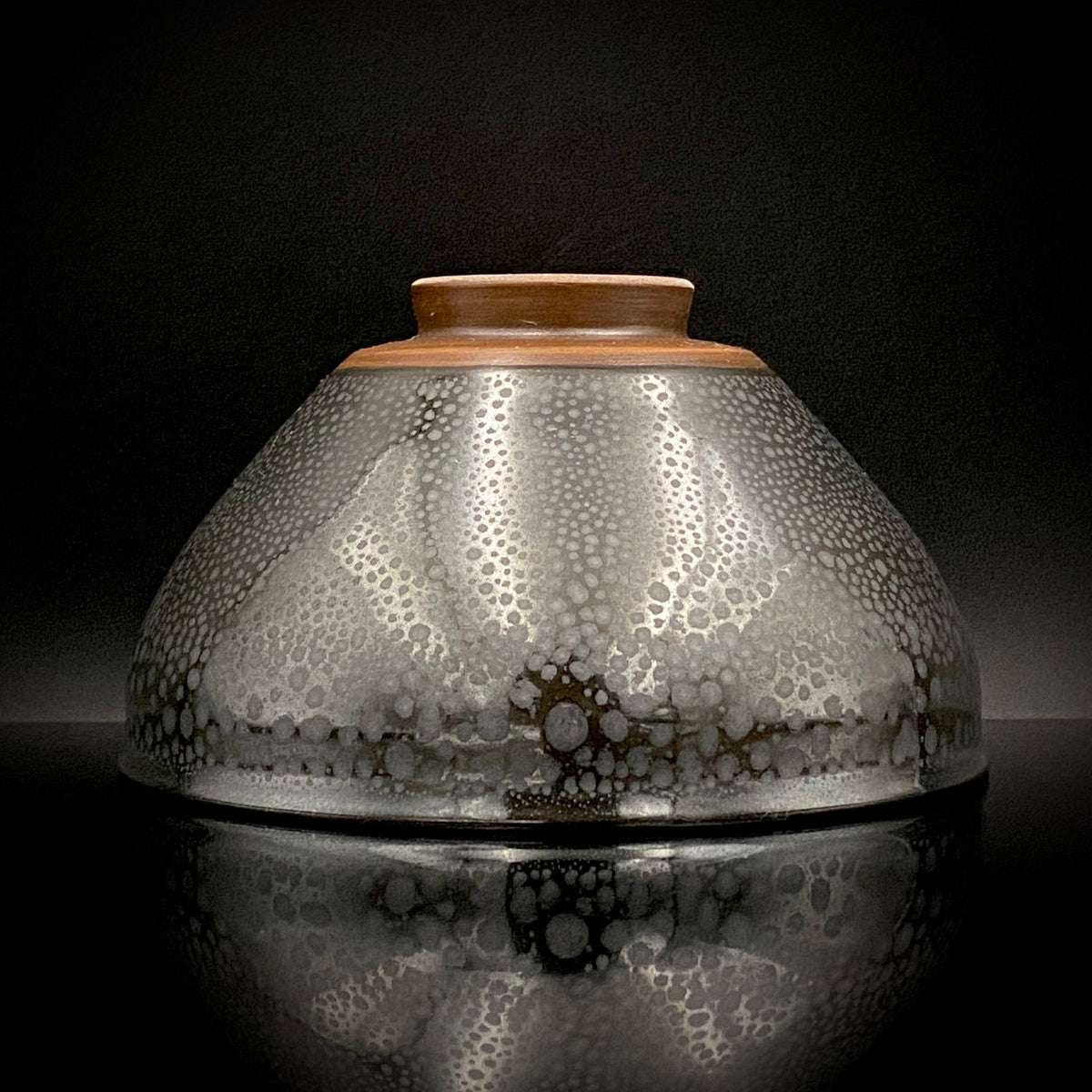 瀬戸 斧吉四代目 加藤 恭博 作 油滴天目茶碗 抹茶碗 酒器 和のロックグラス #396