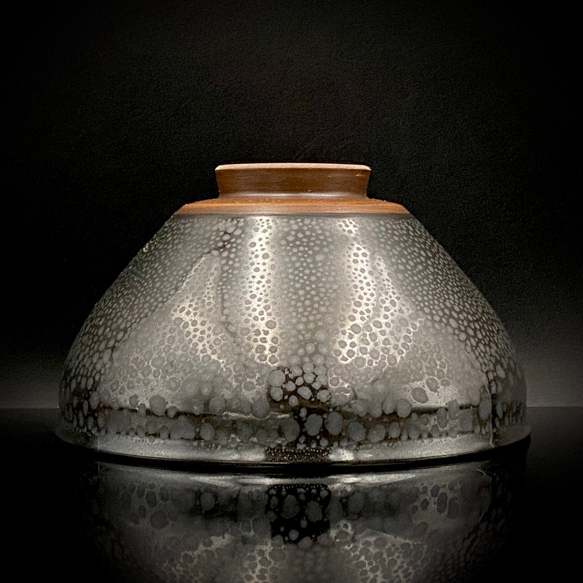 瀬戸 斧吉四代目 加藤 恭博 作 油滴天目茶碗 抹茶碗 酒器 和のロックグラス #396