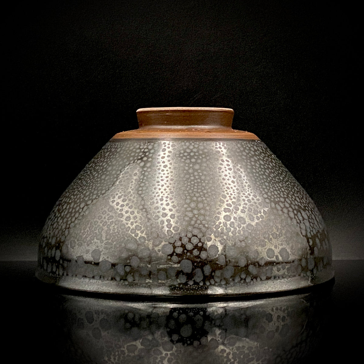 瀬戸 斧吉四代目 加藤 恭博 作 油滴天目茶碗 抹茶碗 酒器 和のロックグラス #396