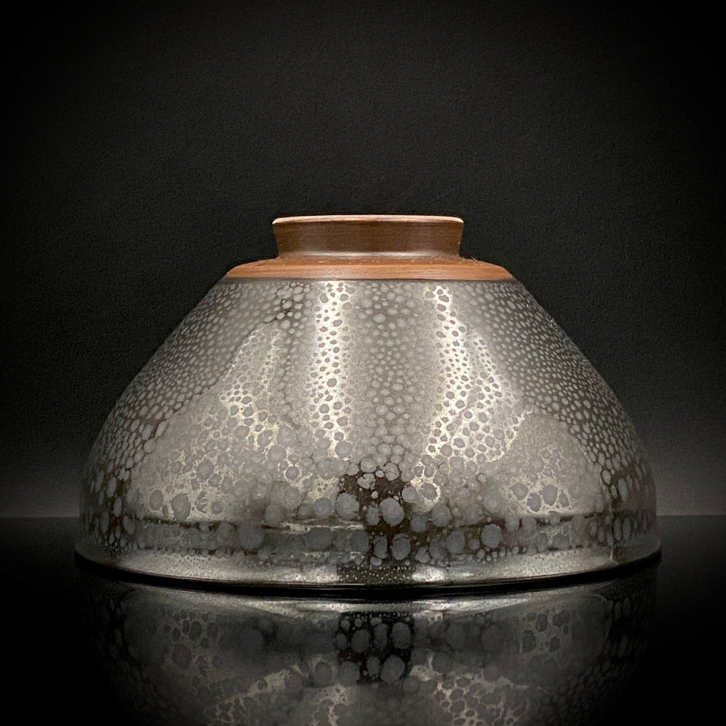 瀬戸 斧吉四代目 加藤 恭博 作 油滴天目茶碗 抹茶碗 酒器 和のロックグラス #396