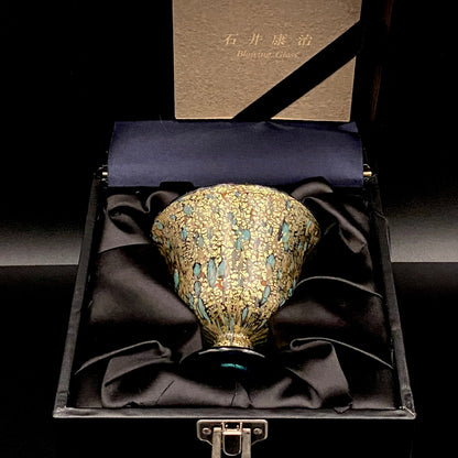 石井 康治 作 手吹き硝子  海月 クラゲ グラス１点 #78