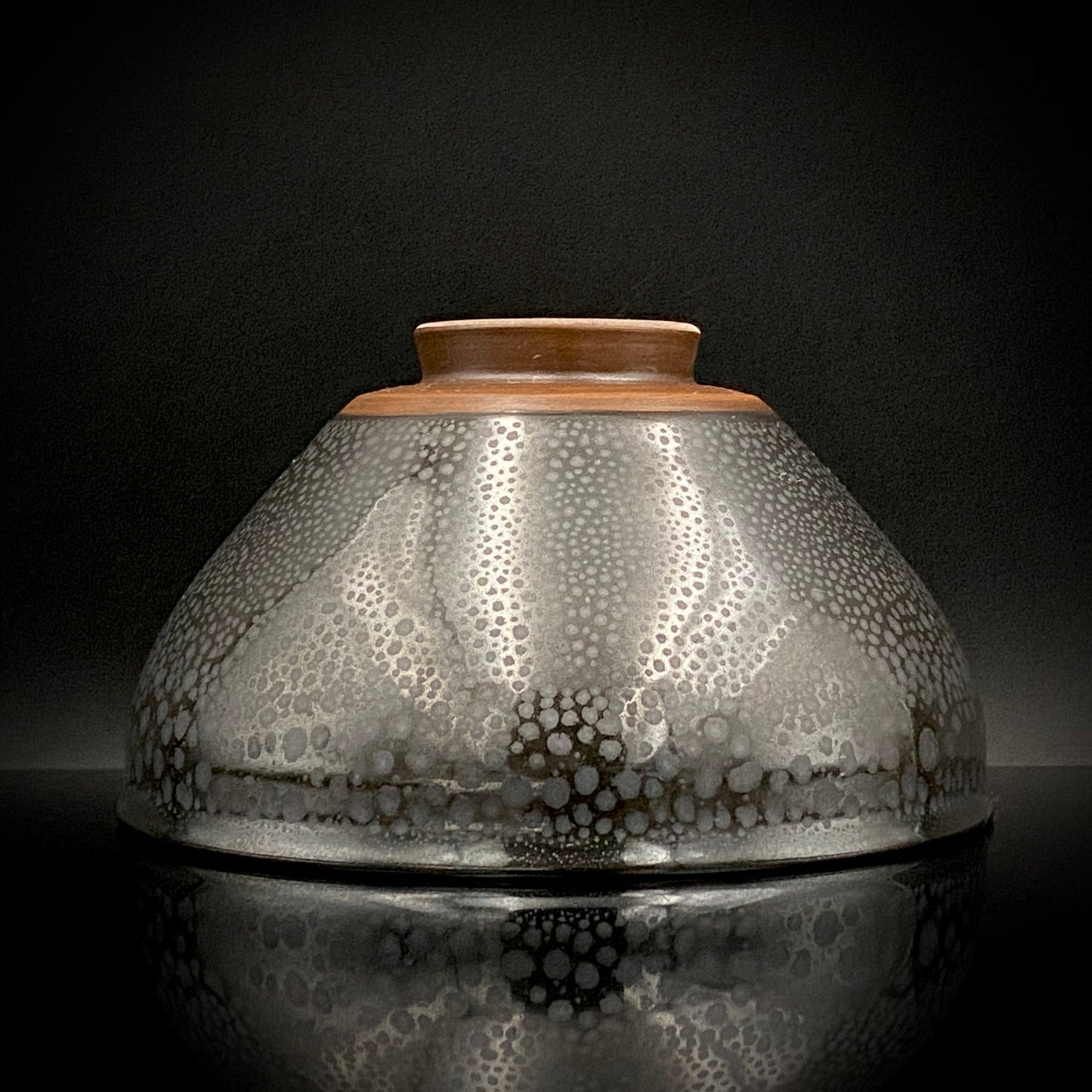 瀬戸 斧吉四代目 加藤 恭博 作 油滴天目茶碗 抹茶碗 酒器 和のロックグラス #396