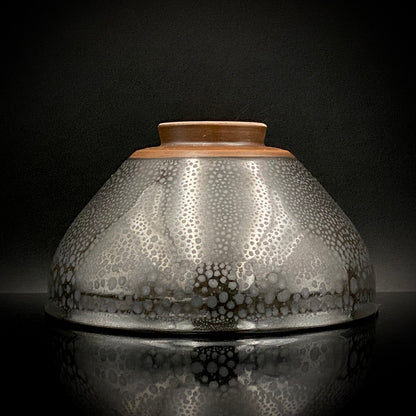 瀬戸 斧吉四代目 加藤 恭博 作 油滴天目茶碗 抹茶碗 酒器 和のロックグラス #396