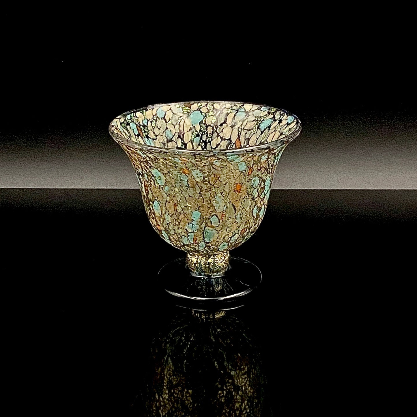 石井 康治 作 手吹き硝子  海月 クラゲ グラス１点 #78