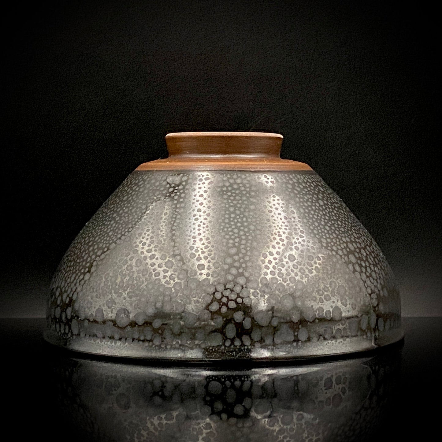 瀬戸 斧吉四代目 加藤 恭博 作 油滴天目茶碗 抹茶碗 酒器 和のロックグラス #396