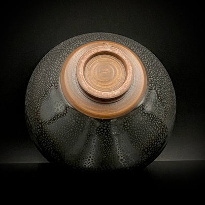 瀬戸 斧吉四代目 加藤 恭博 作 油滴天目茶碗 抹茶碗 酒器 和のロックグラス #396